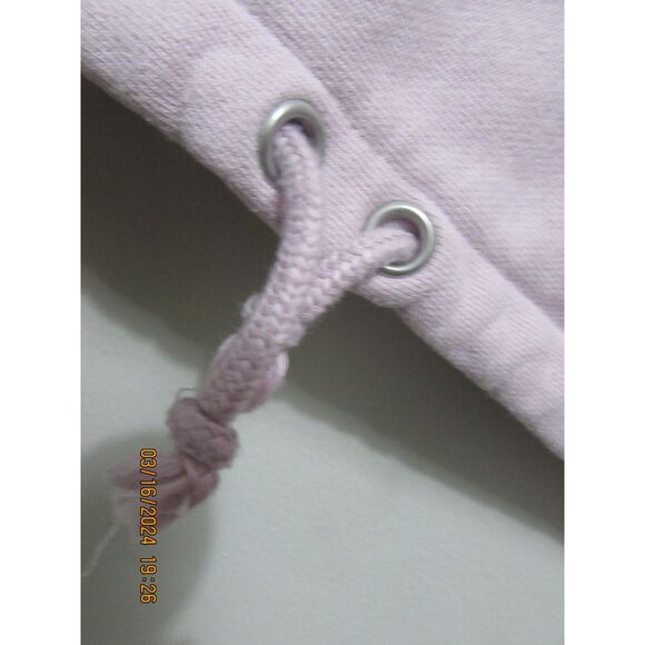 CHAMPION REVERSE WEAVE SIZE M BOXY CUT CROP TOP SHIRT PINK RIBBED SIDES LOGO - Picture 5 of 12